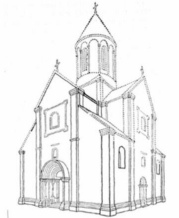 Романский стиль в архитектуре нарисовать