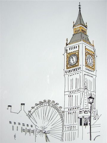 Достопримечательности Лондона рисунок карандашом