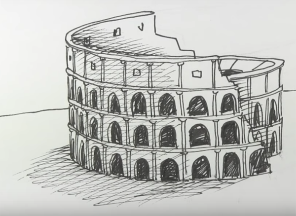 Собор Святого Петра в Риме рисунок