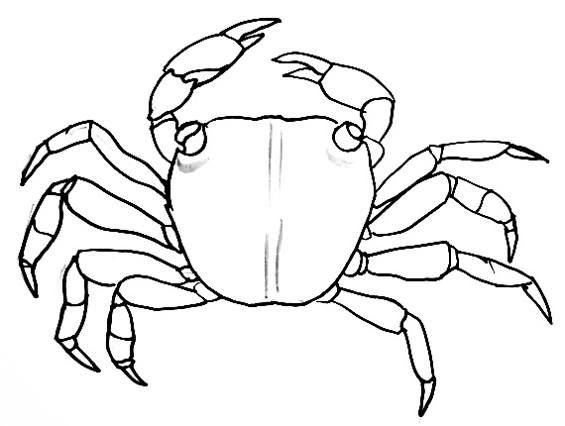 Краб трафарет