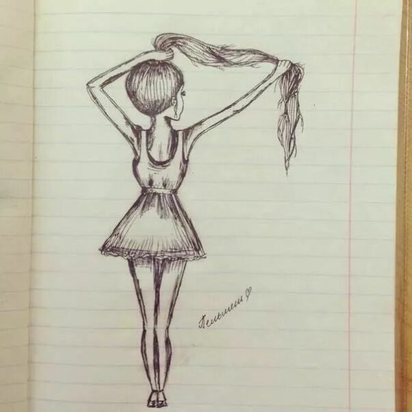 Идеи для рисунков легкие девочки