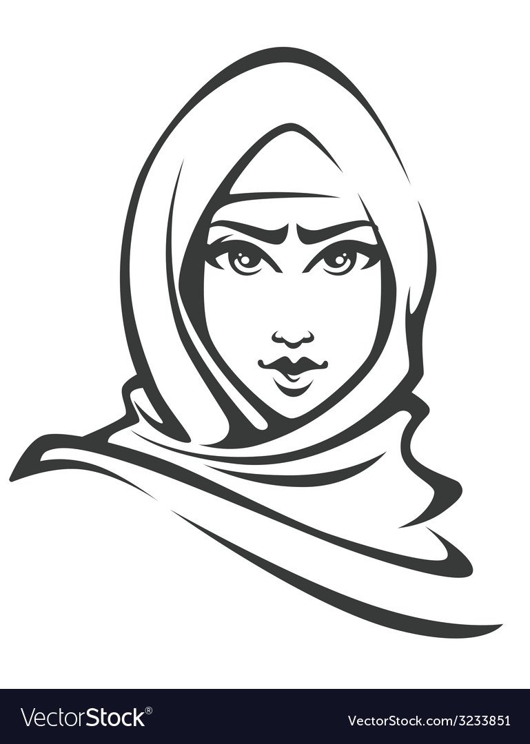 Портрет в карандаше арабки
