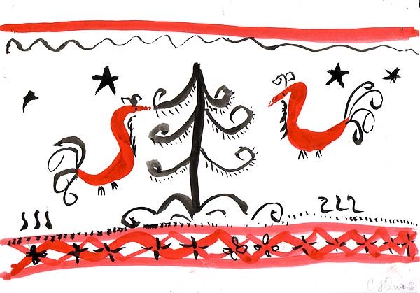 Рисование 5 класс Мезенская роспись