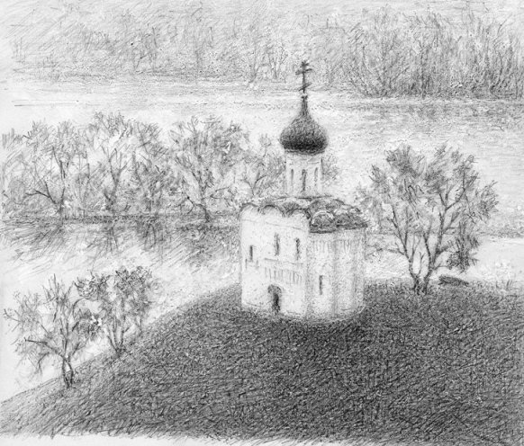 Храм Покрова на Нерли набросок