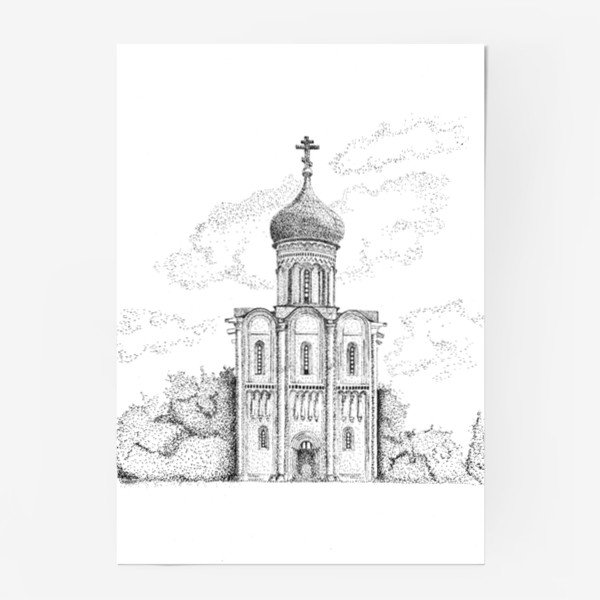 Храм Покрова на Нерли Графика