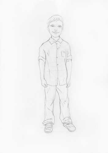 Человек карандашом для детей