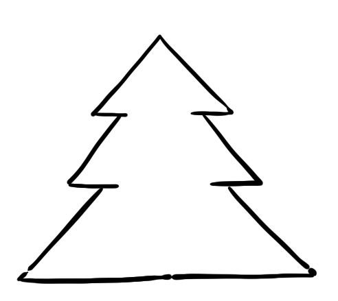 Елка карандашом для детей