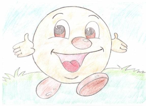 Нарисовать колобка