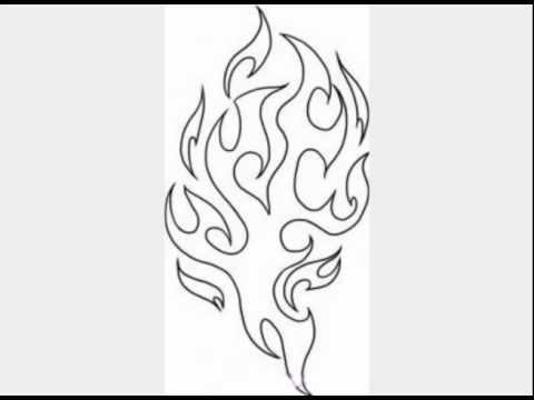 Трафарет огня для рисования