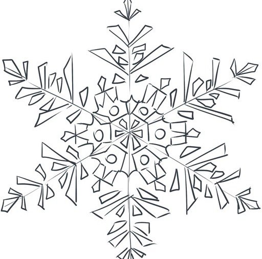 Снежинка рисунок карандашом