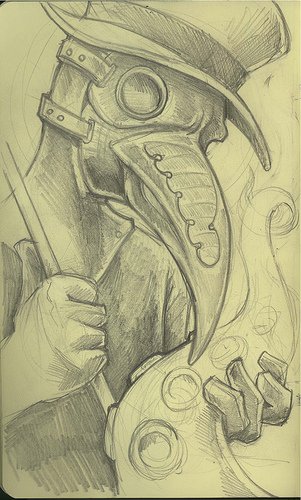 Разукрашки Чумной доктор