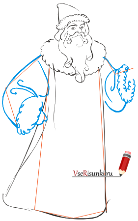 Посох Деда Мороза рисунок