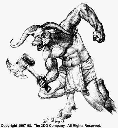 Минотавр иллюстрация к мифу