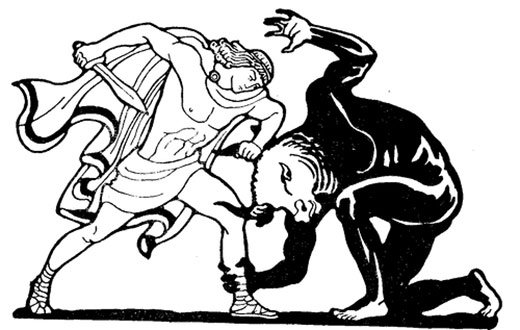 Сражение Тесея с минотавром рисунок