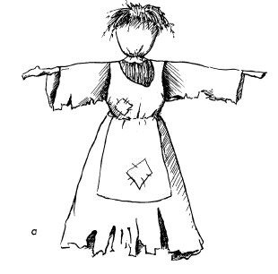 Нарисовать чучело на Масленицу