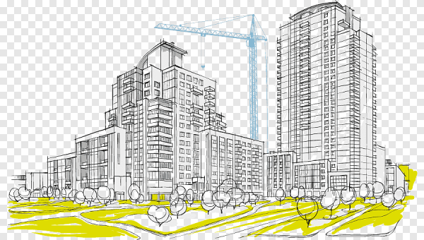 Рисование многоэтажного дома