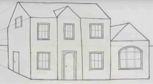 Нарисовать многоэтажные дом карандашом для начинающих