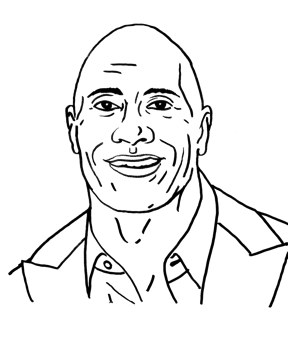 Нарисовать портрет Дуэйна Джонсона