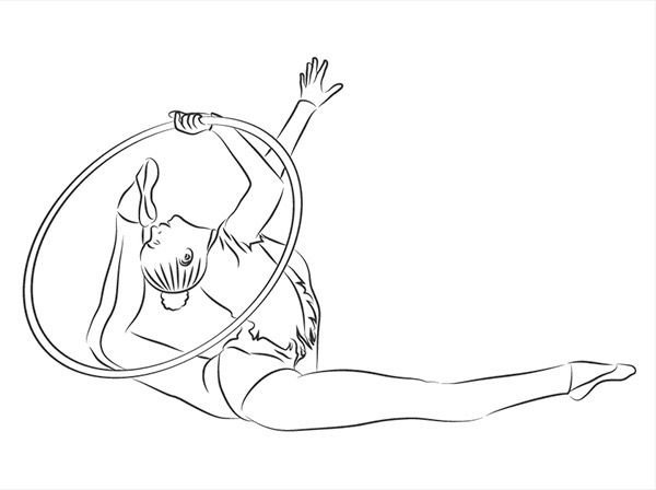 Раскраска гимнастка