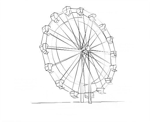 Колесо обозрения раскраска