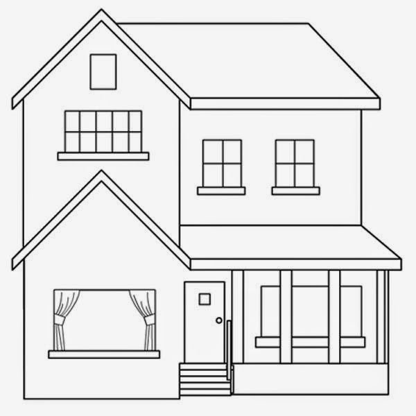 Дом раскраска