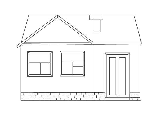 Дом схематический рисунок