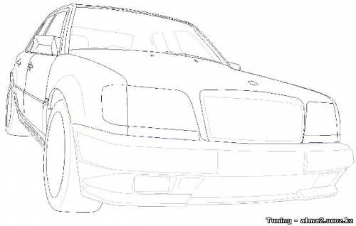 Mercedes Benz w124 раскраска