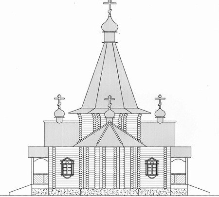 Шатровый храм Церковь Вознесения в Коломенском зарисовка