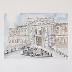 Михайловский замок в Санкт-Петербурге акварель