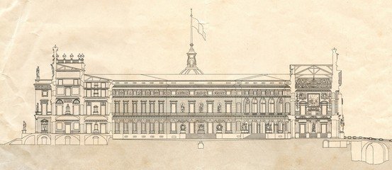 Михайловский замок Баженов план