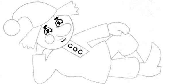 Петрушка шаблон для рисования