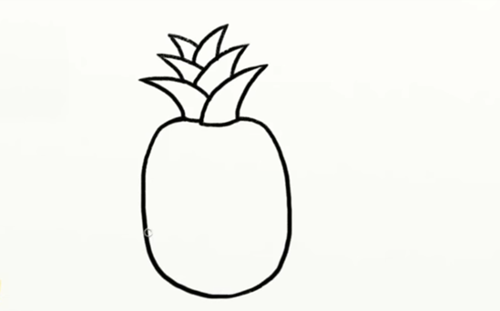 Поэтапное рисование ананаса