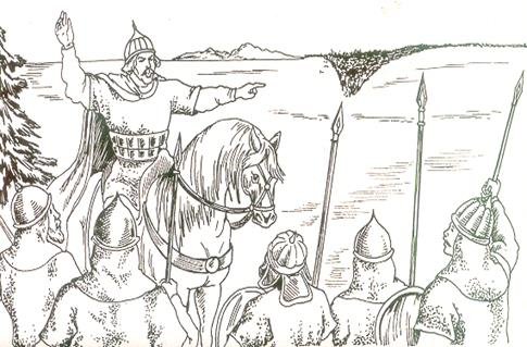 Александр Невский битва раскраска Ледовое побоище