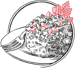 Салат Цезарь рисунок