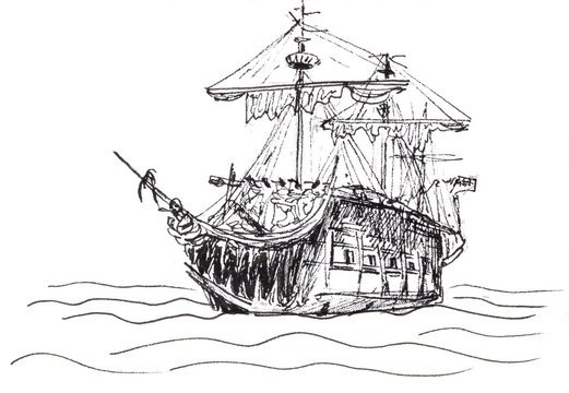 Пиратский корабль Летучий голландец