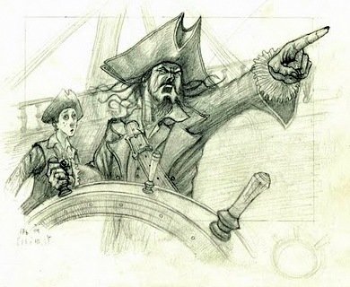 Капитан летучего голландца рисунок