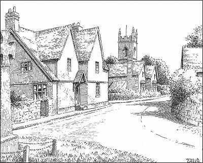 Средневековая деревня рисунок