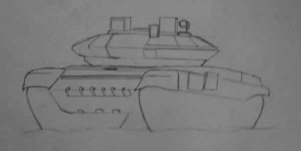 Нарисовать танк т 90