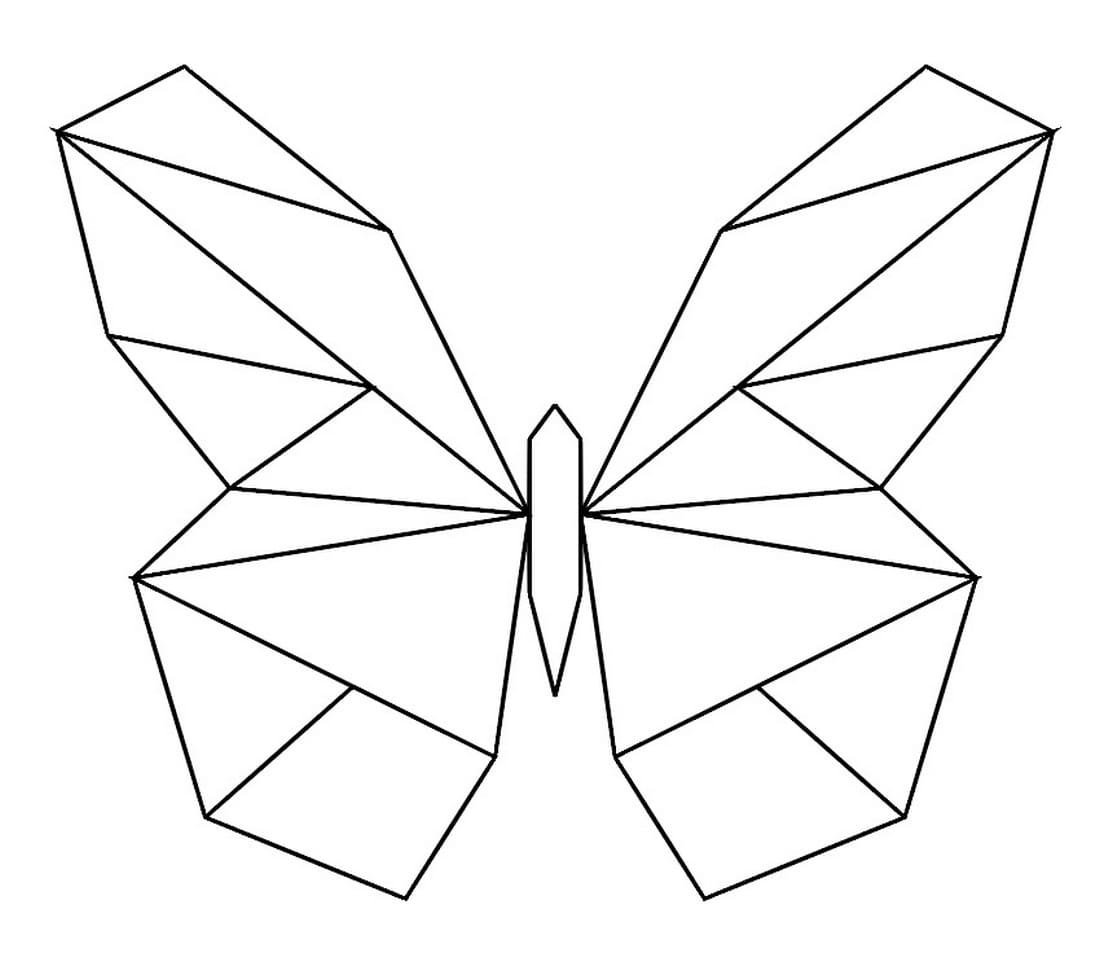 Бабочка из геометрических фигур