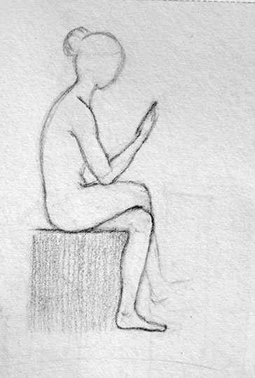 Фигура сидящего человека