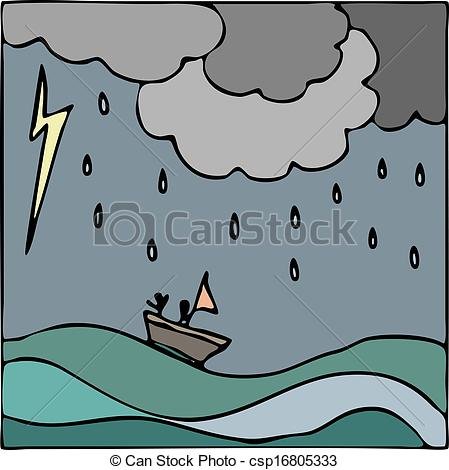 Шторм рисунок для детей