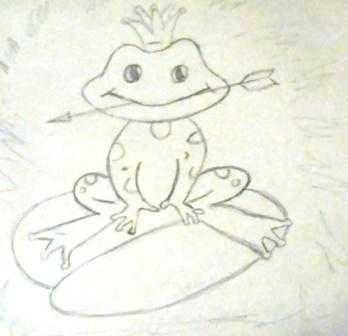 Поэтапное рисование царевны лягушки