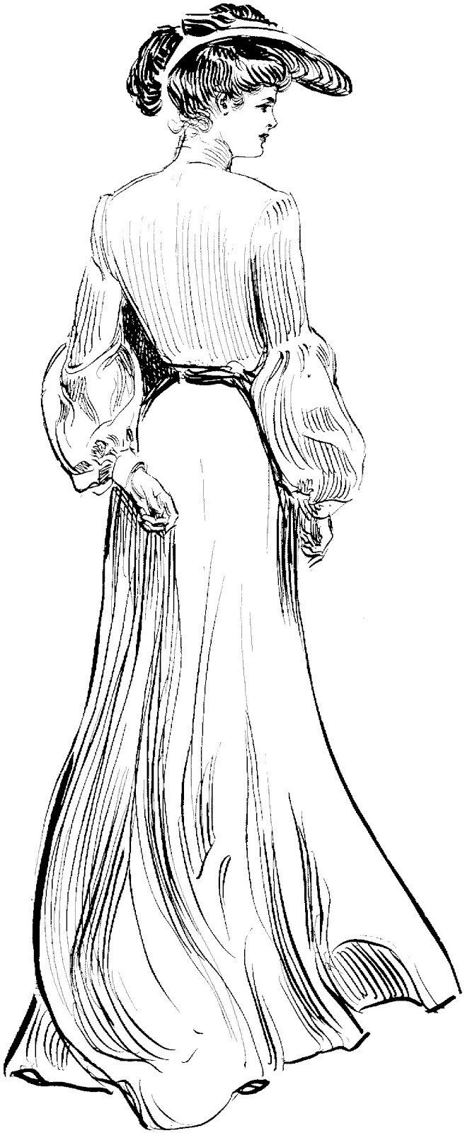 Девушка в платье 19 века рисунок - 92 фото