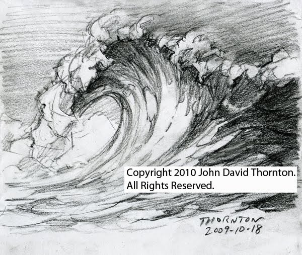 ЦУНАМИ рисунок карандашом