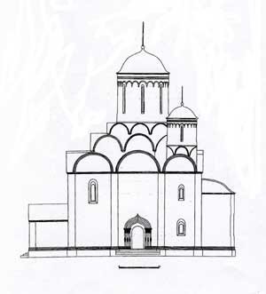Успенский собор во Владимиер чертеж