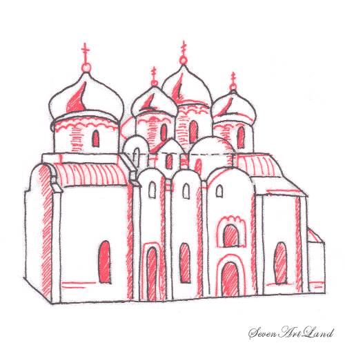 Софийский собор Вологда рисунок