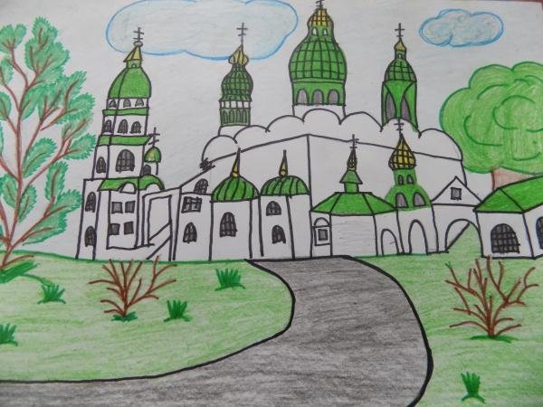 Эскиз православного храма