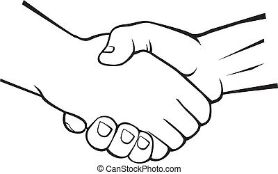Рукопожатие раскраска