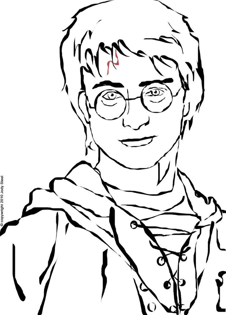 Гарри Поттер раскраска портрет
