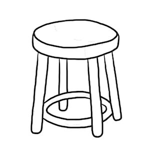 Раскраска табурет